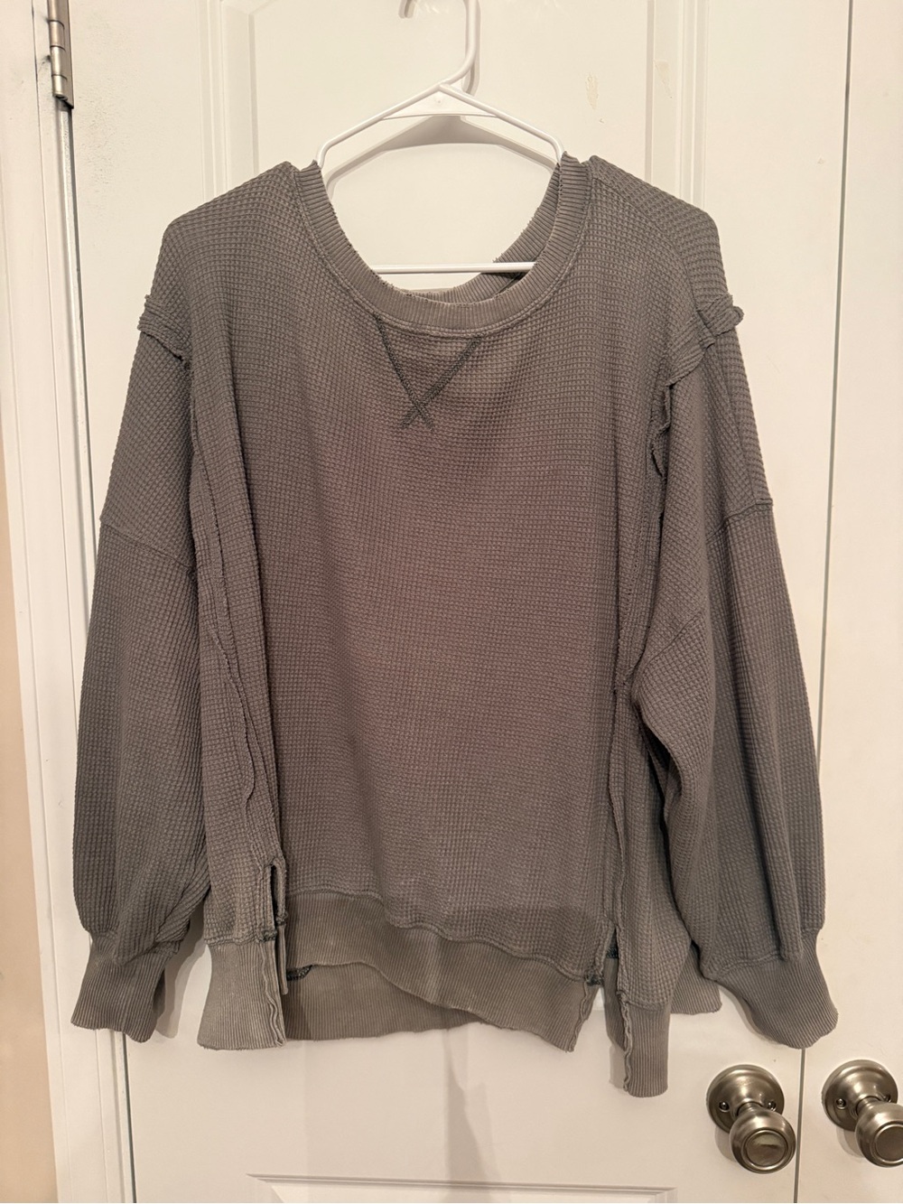 Aerie Oversized Waffle Crewneck